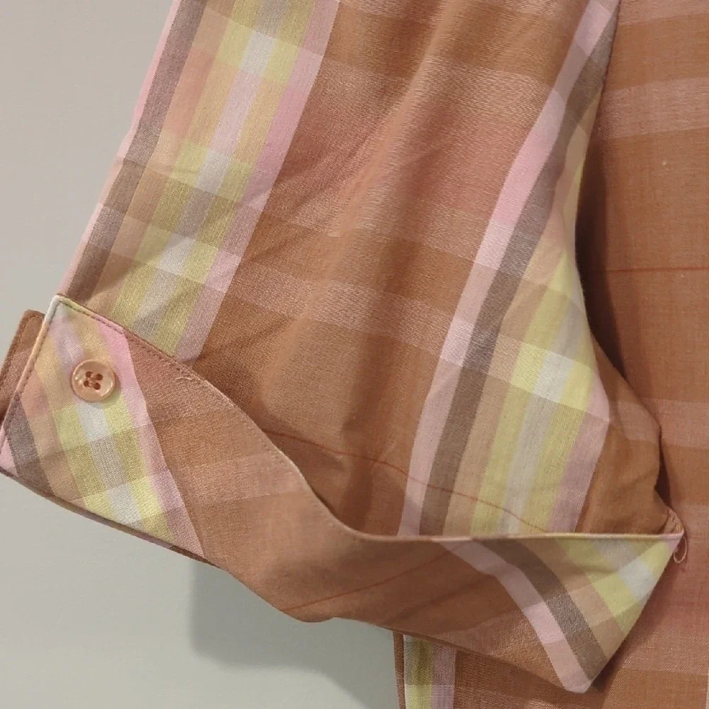 Vintage Levi's Plaid Blouse Button Up‎ size 12